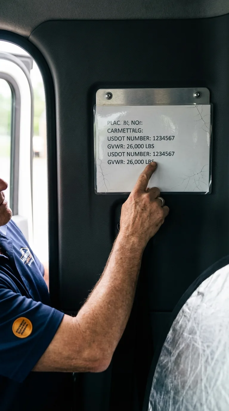 USDOT licensing placard verification in South Portland